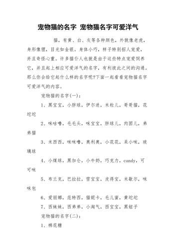 宠物个性名字(还是想纪念你和它的相遇)