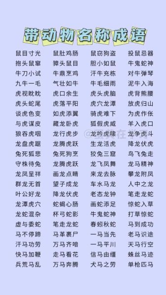 带动物的四字词语(哪个最让你印象深刻)